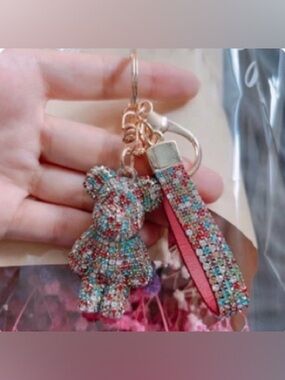 Rhinestone Bear Bagcharm NIP